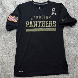 Nike Salute 2 Service Carolina Panthers Black Digi Digital Camouflage T Shirt S